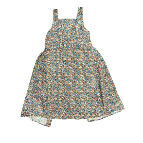 Vintage Lanz Originals Canvas Like Floral Apron W Pockets Tie In Back One‎ Size